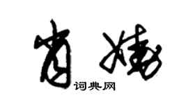 朱錫榮肖嬈草書個性簽名怎么寫