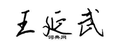 王正良王延武行書個性簽名怎么寫