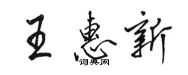 駱恆光王惠新行書個性簽名怎么寫