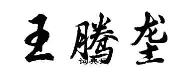 胡問遂王騰壟行書個性簽名怎么寫