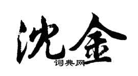 胡問遂沈金行書個性簽名怎么寫