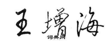 駱恆光王增海行書個性簽名怎么寫
