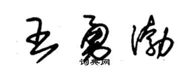 朱錫榮王勇渤草書個性簽名怎么寫
