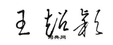 駱恆光王超穎草書個性簽名怎么寫