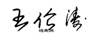 朱錫榮王倫濤草書個性簽名怎么寫