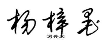 朱錫榮楊梓墨草書個性簽名怎么寫