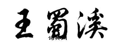 胡問遂王蜀溪行書個性簽名怎么寫