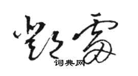 駱恆光鄧雷草書個性簽名怎么寫