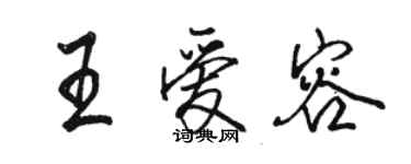 駱恆光王愛容行書個性簽名怎么寫