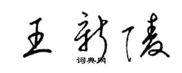 梁錦英王新陵草書個性簽名怎么寫