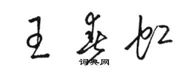 駱恆光王春虹草書個性簽名怎么寫