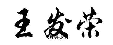 胡問遂王發榮行書個性簽名怎么寫