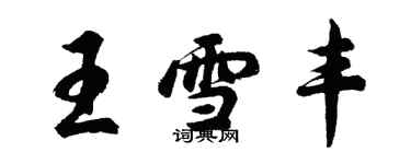 胡問遂王雪豐行書個性簽名怎么寫