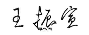 駱恆光王振宣草書個性簽名怎么寫