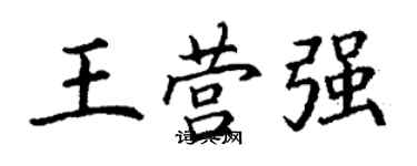 丁謙王營強楷書個性簽名怎么寫