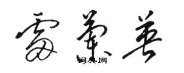 駱恆光雷蘭英草書個性簽名怎么寫