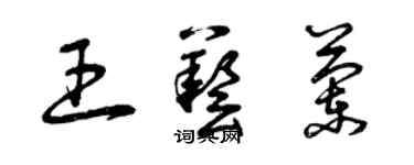 曾慶福王藝蘭草書個性簽名怎么寫