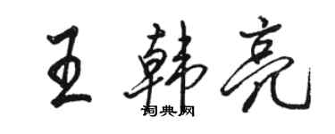 駱恆光王韓亮行書個性簽名怎么寫