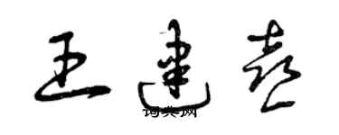 曾慶福王建喜草書個性簽名怎么寫