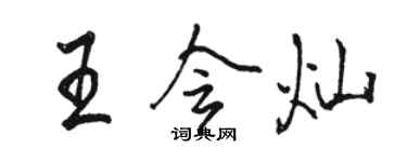 駱恆光王會燦行書個性簽名怎么寫