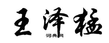 胡問遂王澤猛行書個性簽名怎么寫
