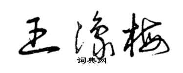 曾慶福王豫梅草書個性簽名怎么寫