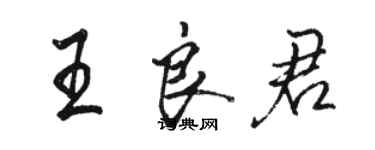 駱恆光王良君行書個性簽名怎么寫