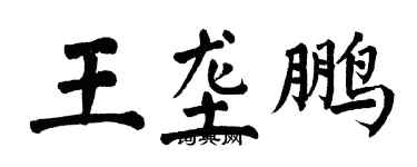 翁闓運王壟鵬楷書個性簽名怎么寫