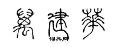陳聲遠萬建華篆書個性簽名怎么寫