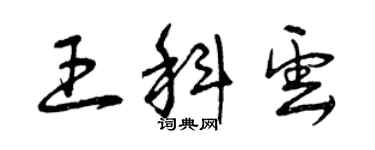 曾慶福王科雲草書個性簽名怎么寫