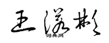 曾慶福王諾彬草書個性簽名怎么寫