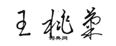 駱恆光王桃菊草書個性簽名怎么寫