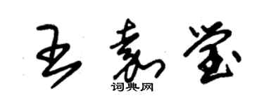 朱錫榮王嘉瑩草書個性簽名怎么寫