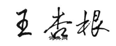 駱恆光王杏根行書個性簽名怎么寫