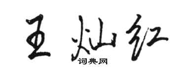 駱恆光王燦紅行書個性簽名怎么寫