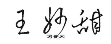 駱恆光王妙甜草書個性簽名怎么寫