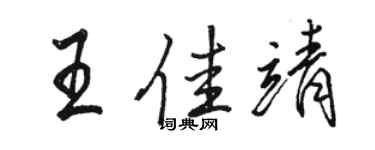 駱恆光王佳靖行書個性簽名怎么寫