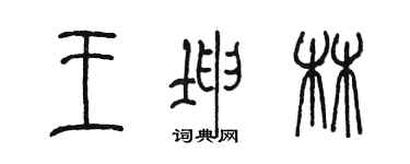 陳墨王坤林篆書個性簽名怎么寫