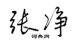 曾慶福張淨行書個性簽名怎么寫