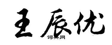 胡問遂王辰優行書個性簽名怎么寫