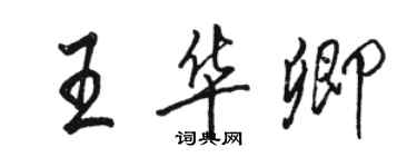 駱恆光王華卿行書個性簽名怎么寫