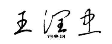 梁錦英王潤忠草書個性簽名怎么寫