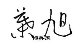 駱恆光葉旭草書個性簽名怎么寫