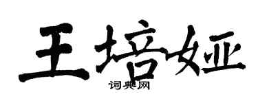 翁闓運王培婭楷書個性簽名怎么寫