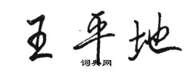 駱恆光王平地行書個性簽名怎么寫