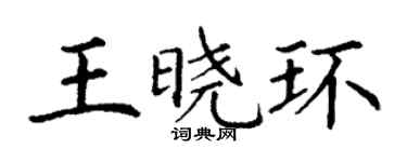 丁謙王曉環楷書個性簽名怎么寫