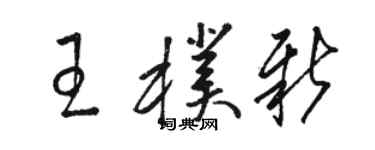駱恆光王朴新草書個性簽名怎么寫