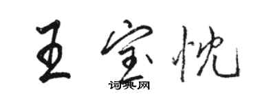 駱恆光王寶忱行書個性簽名怎么寫