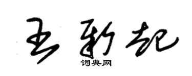 朱錫榮王新起草書個性簽名怎么寫