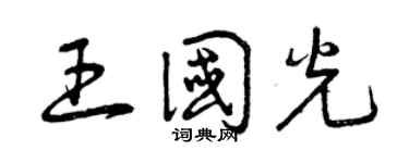 曾慶福王國光草書個性簽名怎么寫